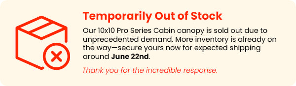 Pro Series 10x10 Cabin Pop Up Canopy