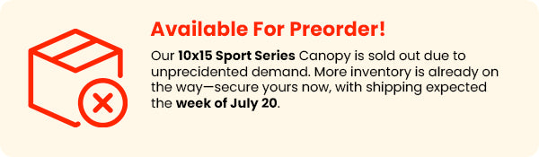 Sport Series 10x15 Pop Up Canopy Tent