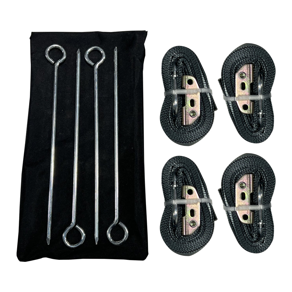 tent tie downs Best and Canopy Down Kits for Maximum Stability Rosenstein & Söhne Camping apres-ski Color:Shiny Black Stay Grounded